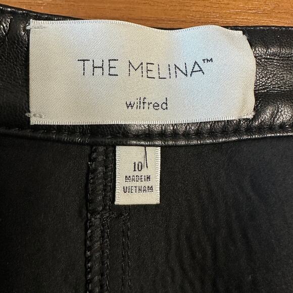Aritzia Wilfred The Melina Black Faux Leather Pants, Contemporary, size 10 - Picture 5 of 8